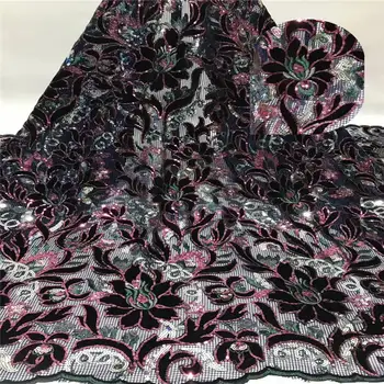 2020 Black African Lace Fabric Embroidered Nigerian Sequins Lace Fabric High Quality French Tulle Lace Fabric For Women dress
2020 Black African Lace Fabric Embroidered Nigerian Sequins Lace Fabric High Quality French Tulle Lace Fabric For Women dress
