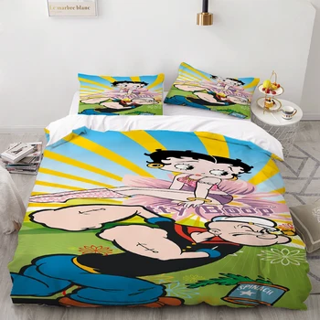 2/3 Piece Funny Betty Boop Microfiber Duvet Cover Set Cartoon Kids Single Double Bed Linen Set Pillowcase Custom Gift for Girls
2/3 Piece Funny Betty Boop Microfiber Duvet Cover Set Cartoon Kids Single Double Bed Linen Set Pillowcase Custom Gift for Girls