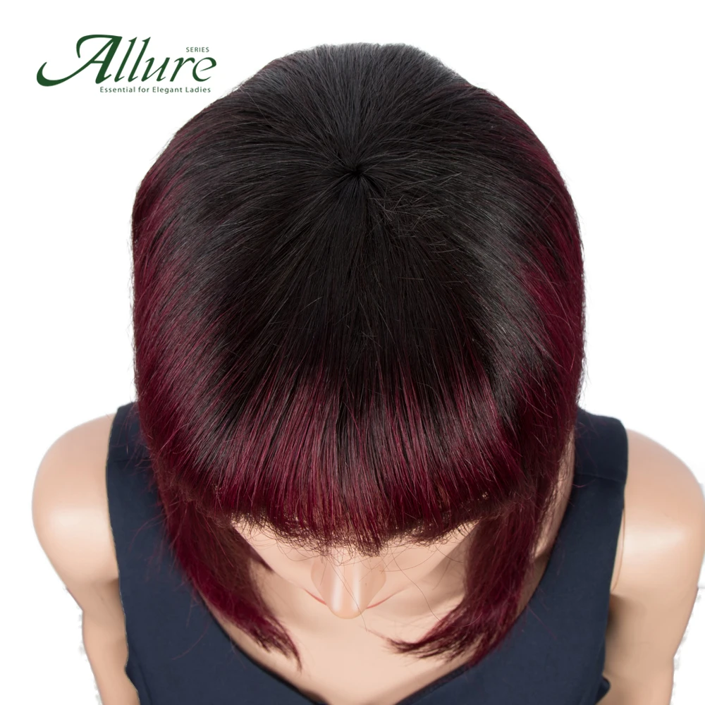 Allure Natural Short Straight Bob Wigs Human Brazilian Hair Wig Sale Colored Human Hair Wigs Carre Short Free SHipping (5)