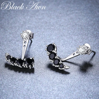 Birthday Present 925 Sterling Silver Jewelry Engagement Stud Earrings for Women Party Queen Black Spinel Female Earring I009
Birthday Present 925 Sterling Silver Jewelry Engagement Stud Earrings for Women Party Queen Black Spinel Female Earring I009