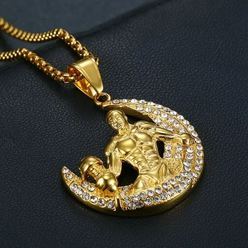 Trendy New Bodybuilder Dumbbells Pendant Necklace for Women Vintage Stainless Steel Chain Necklaces Men Jewelry Party Gift
Trendy New Bodybuilder Dumbbells Pendant Necklace for Women Vintage Stainless Steel Chain Necklaces Men Jewelry Party Gift