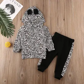 Toddler Baby Girl Fashion Long Sleeve Leopard Print Hoodies + Pants 2PC Outfits for kids 3M-2T 
Toddler Baby Girl Fashion Long Sleeve Leopard Print Hoodies + Pants 2PC Outfits for kids 3M-2T