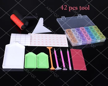42pcs/Set Pen Full Kits Diamond Embroidery Accessories Rhinestones Boxes Cross Stitch Cases Fast Tools Kit Diamond Painting Tool
42pcs/Set Pen Full Kits Diamond Embroidery Accessories Rhinestones Boxes Cross Stitch Cases Fast Tools Kit Diamond Painting Tool
