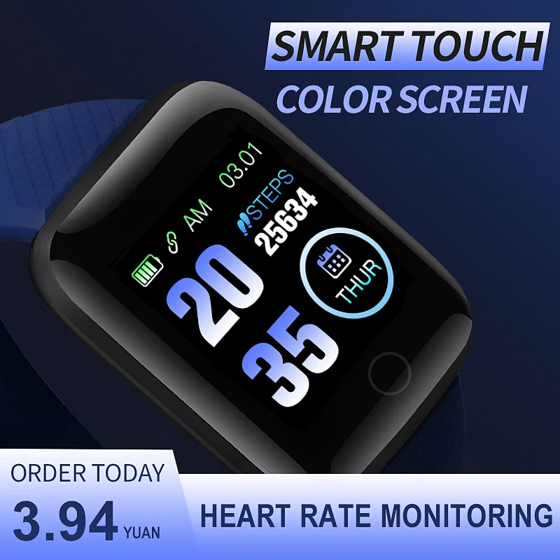 TEZER 116plus Smart Wristband Blood Pressure Measurement Heart Rate Monitor Smart bracelet with 1.3 inch High Resolution Screen
TEZER 116plus Smart Wristband Blood Pressure Measurement Heart Rate Monitor Smart bracelet with 1.3 inch High Resolution Screen