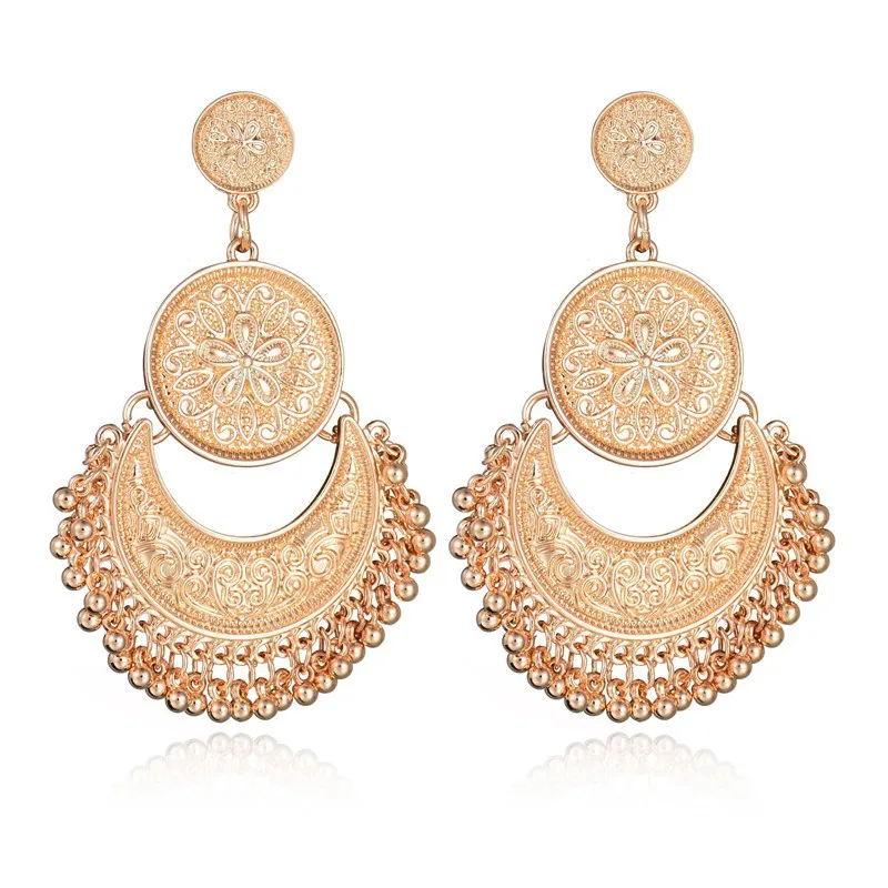 VOHE Vintage earrings large for women statement earrings geometric golden color metal pendant earrings trend fashion jewelry
VOHE Vintage earrings large for women statement earrings geometric golden color metal pendant earrings trend fashion jewelry