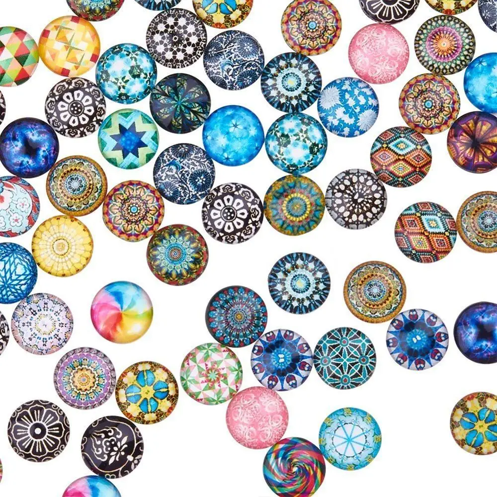 100pcs/200pcs 10/12/14/16/18/20/25mm Mixed Color Mosaic Printed Glass Half Round/Dome Cabochons for DIY Jewelry Findings 
100pcs/200pcs 10/12/14/16/18/20/25mm Mixed Color Mosaic Printed Glass Half Round/Dome Cabochons for DIY Jewelry Findings