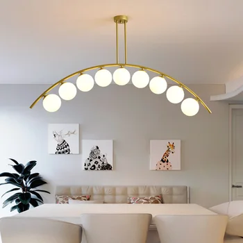 Nordic glass bubble chandelier 3-9 lights long gold chandelier lamsp for dining room bedroom restaurant indoor lighting fixtures 
Nordic glass bubble chandelier 3-9 lights long gold chandelier lamsp for dining room bedroom restaurant indoor lighting fixtures