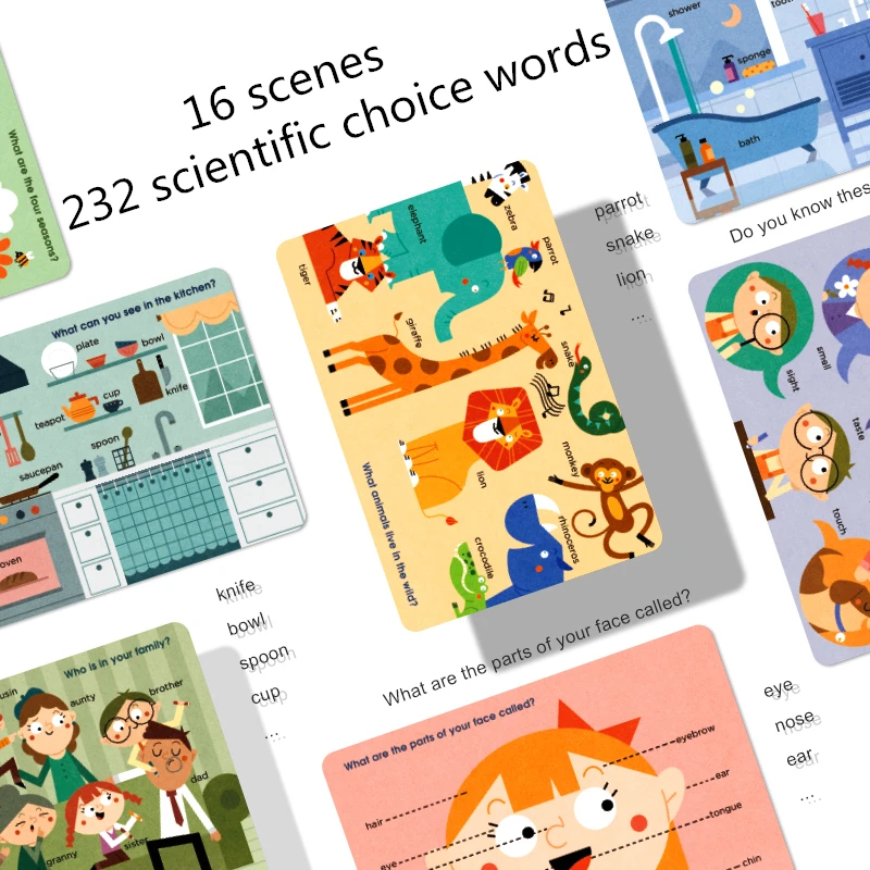 Montessori Situational English Learning Cards Kids Educational Toys Enlightenment Early Education Cognitive Card For Baby Child
Montessori Situational English Learning Cards Kids Educational Toys Enlightenment Early Education Cognitive Card For Baby Child
