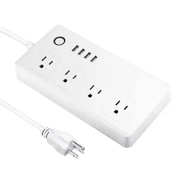 Smart Power Strip Wifi Surge Protector with 4 AC Outlets and 4 USB Ports Compatible with Alexa(US Plug)
Smart Power Strip Wifi Surge Protector with 4 AC Outlets and 4 USB Ports Compatible with Alexa(US Plug)