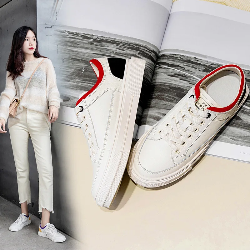Korean Style Colored Mosaic White Shoes 2019 Autumn & Winter Lace up Front Casual Shoes Genuine Leather Flat Top Shoes S830762
Korean Style Colored Mosaic White Shoes 2019 Autumn & Winter Lace up Front Casual Shoes Genuine Leather Flat Top Shoes S830762