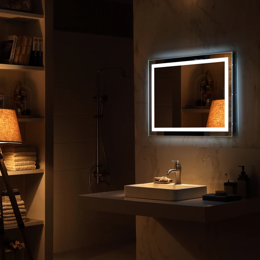 Wall-mounted Led Bathroom Mirror Makeup Mirror Bath Mirror Explosion proof Anti-fog Square Rectangle Mirror
Wall-mounted Led Bathroom Mirror Makeup Mirror Bath Mirror Explosion proof Anti-fog Square Rectangle Mirror