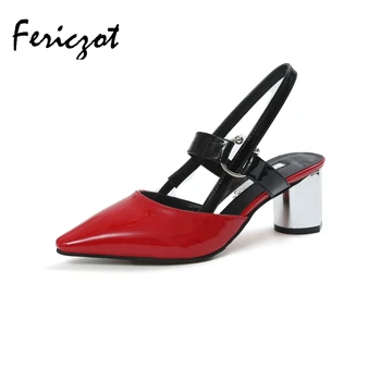 Fericzot Elegant PU Bright Pointed toe Women shoes Slivery Heels luxury Brand shoes Female ankle-strap Sandals Casual 6CM
Fericzot Elegant PU Bright Pointed toe Women shoes Slivery Heels luxury Brand shoes Female ankle-strap Sandals Casual 6CM