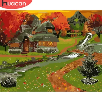 HUACAN Painting By Numbers House Landscape Drawing On Canvas HandPainted Art Gift DIY Pictures By Number Fall Kits Home Decor 
HUACAN Painting By Numbers House Landscape Drawing On Canvas HandPainted Art Gift DIY Pictures By Number Fall Kits Home Decor