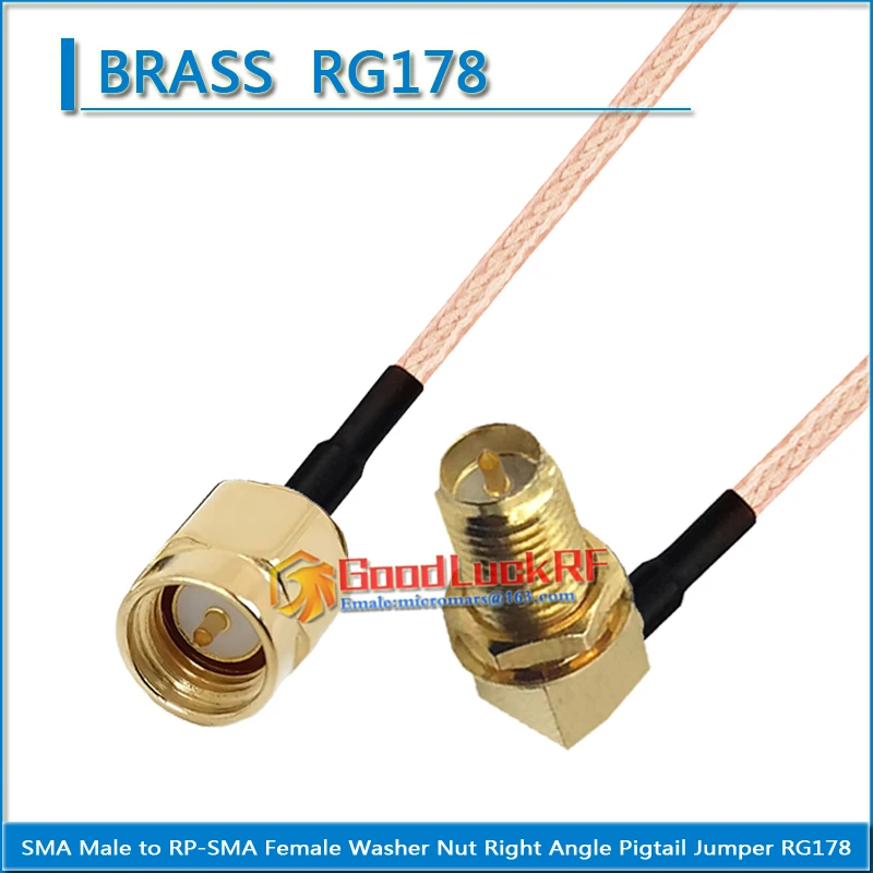 SMA Male to RP-SMA RPSMA RP SMA Female Washer O-ring Bulkhead Panel Mount Nut 90 Degree Pigtail Jumper RG178 extend Coaxial
SMA Male to RP-SMA RPSMA RP SMA Female Washer O-ring Bulkhead Panel Mount Nut 90 Degree Pigtail Jumper RG178 extend Coaxial