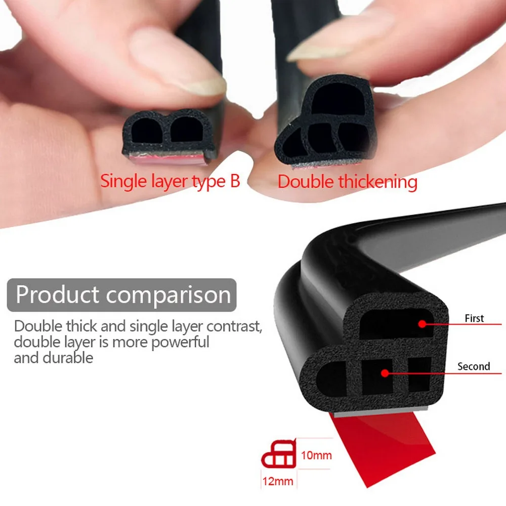 16/26M Double layer L Shape Car Door Seal Strip Rubber Noise Insulation Anti-Dust Soundproof Waterproof Strip Rubber Door Seals
16/26M Double layer L Shape Car Door Seal Strip Rubber Noise Insulation Anti-Dust Soundproof Waterproof Strip Rubber Door Seals