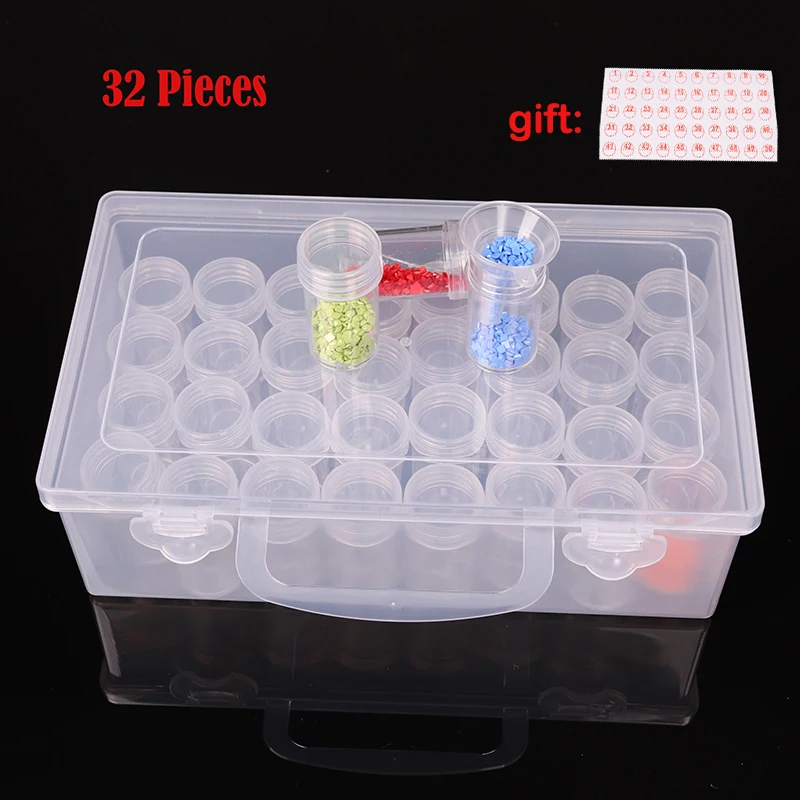 32 Bottles Jar Square Diamond Painting Storage box Diamond Painting Accessories Beads Container Mosaic Storage boxes Tools
32 Bottles Jar Square Diamond Painting Storage box Diamond Painting Accessories Beads Container Mosaic Storage boxes Tools