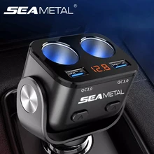 Розетка для автомобильного прикуривателя Разветвитель зарядное устройство двойной USB QC 3,0 Быстрая зарядка 12 В Авто прикуриватель розетки а...(China)