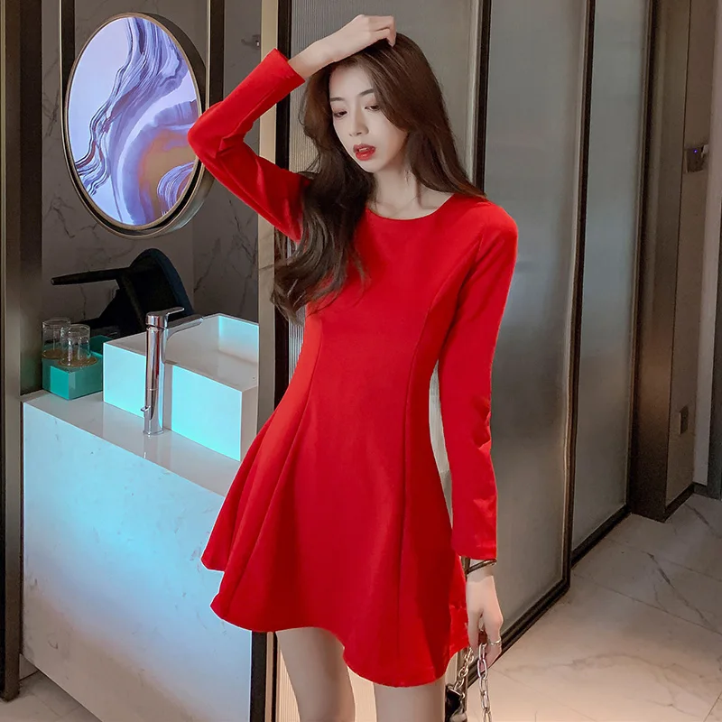 New French Summer Round Neck Solid Color Black Dress High Waist Slim Short Long Sleeve Dress Party Evening Dress Large Size 4xl
New French Summer Round Neck Solid Color Black Dress High Waist Slim Short Long Sleeve Dress Party Evening Dress Large Size 4xl