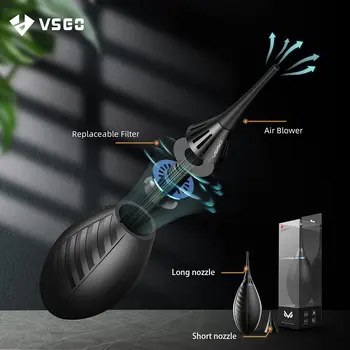 VSGO 공기 송풍기 진공 청소기, V-B02-DE 고무 청소 블래스터, DSLR 카메라 노트북 렌즈 스크린 센서용 로켓 블로우
