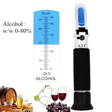 Alcohol Refractometer Spirit Tester Alcohol Meter Adjustable Manual Focus W/w 0-80% Measure Exact Alcohol Alcohol Testing
Alcohol Refractometer Spirit Tester Alcohol Meter Adjustable Manual Focus W/w 0-80% Measure Exact Alcohol Alcohol Testing