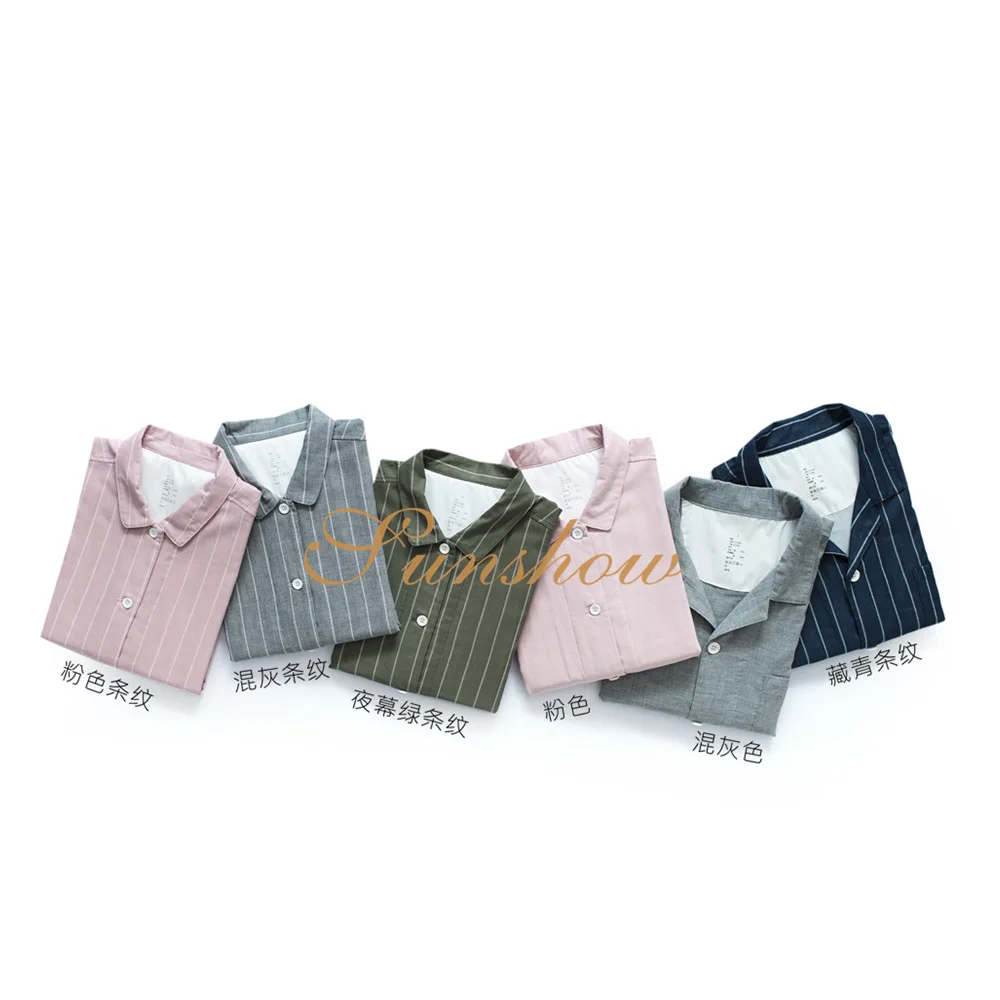 MUJI-style 20 New Style Stripes Tracksuit Piece Pure Cotton shuang ceng sha Japanese-style Simple-Style Couples Pajamas Suit
MUJI-style 20 New Style Stripes Tracksuit Piece Pure Cotton shuang ceng sha Japanese-style Simple-Style Couples Pajamas Suit