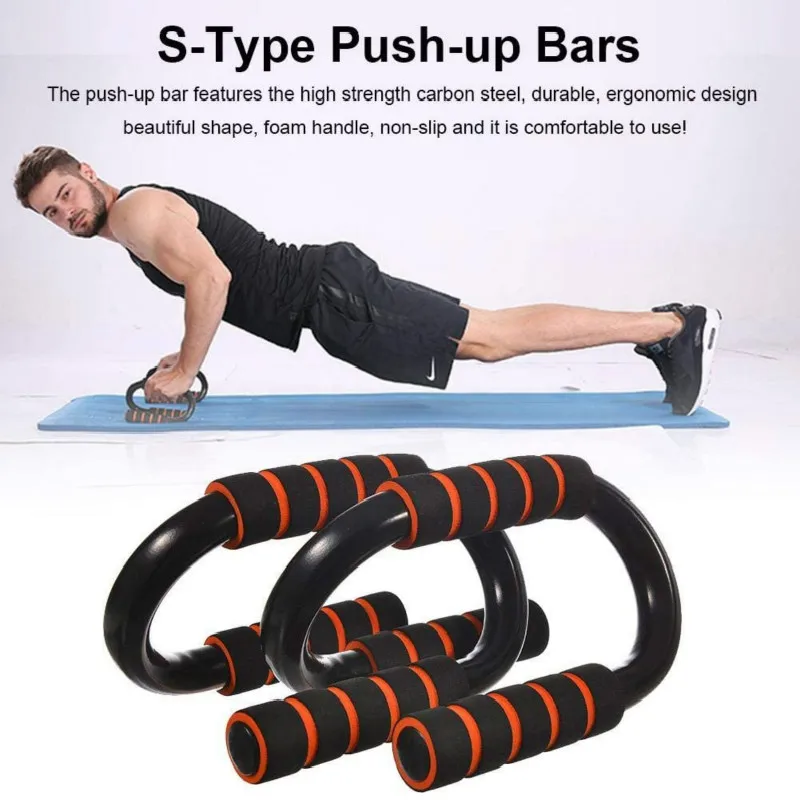 2PCS S-Shaped Push Up Board Bar Stands Handles Home Gym Muscle Training Equipment Push up Chest Rack Body Building Sport Pushup
2PCS S-Shaped Push Up Board Bar Stands Handles Home Gym Muscle Training Equipment Push up Chest Rack Body Building Sport Pushup