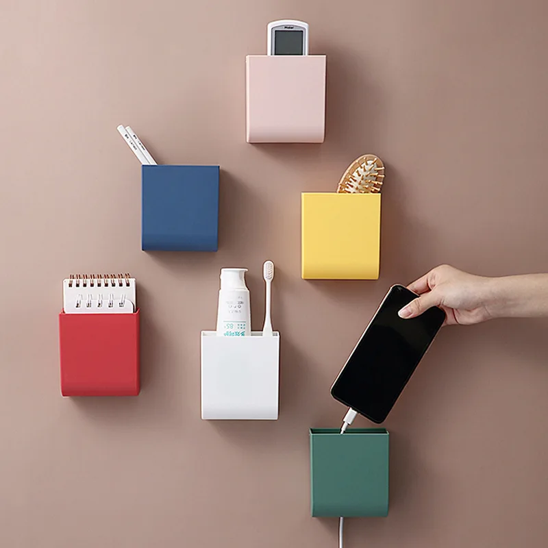 Wall-mounted Paste Remote Control Trash Bag Storage Box Desk Phone Charging Rack Bathroom Cosmetics Oragnize Holder Plug Stand
Wall-mounted Paste Remote Control Trash Bag Storage Box Desk Phone Charging Rack Bathroom Cosmetics Oragnize Holder Plug Stand