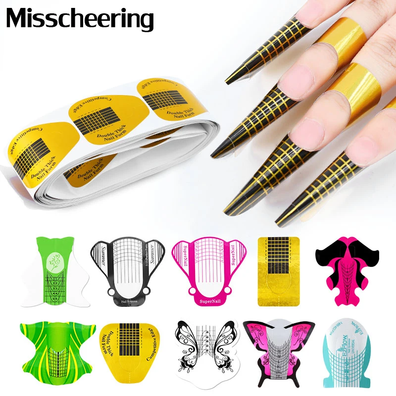 100Pcs Nail Art UV Gel Tips Extension Builder Form Acrylic French Nails Tips Extension Stencil Guide Stickers For Manicure Tools
100Pcs Nail Art UV Gel Tips Extension Builder Form Acrylic French Nails Tips Extension Stencil Guide Stickers For Manicure Tools