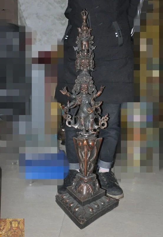 wedding decoration Tibet Buddhism Bronze Skull 6 arms Mahakala Vajra Phurpa Dagger equipment statue New Year 
wedding decoration Tibet Buddhism Bronze Skull 6 arms Mahakala Vajra Phurpa Dagger equipment statue New Year