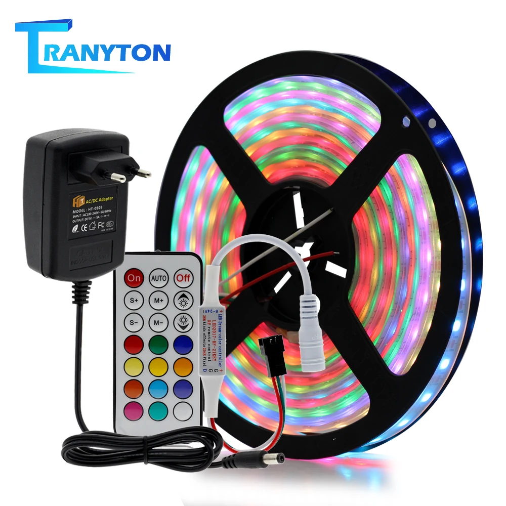 1-5m LED Strip with 21key Remote Controller DC5V Dream Color WS2812 Smart RGB Strips Black/White PCB Waterproof IP67
1-5m LED Strip with 21key Remote Controller DC5V Dream Color WS2812 Smart RGB Strips Black/White PCB Waterproof IP67