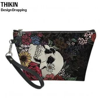 THIKIN Sugar Skull Floral Printing Ladies Cosmetic Organizer Travel Bag Fashion Beauty Case Make Up Pouch Women Wash Kit Bags
THIKIN Sugar Skull Floral Printing Ladies Cosmetic Organizer Travel Bag Fashion Beauty Case Make Up Pouch Women Wash Kit Bags