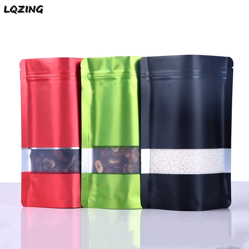 100Pcs Foil Zip Lock Storage Packaging Coffee Bags Clear Window Retail Ziplock Sundries Food Grain Package Bags Pouch Self Seal
100Pcs Foil Zip Lock Storage Packaging Coffee Bags Clear Window Retail Ziplock Sundries Food Grain Package Bags Pouch Self Seal