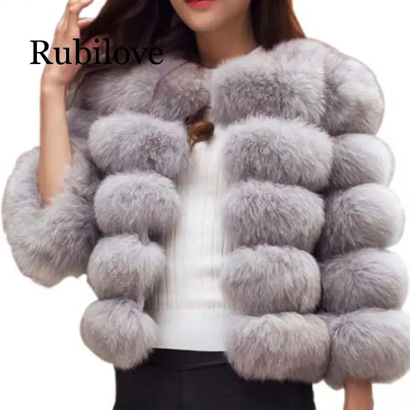 Rubilove S-3XL Mink Coats Women 2019 Winter Top Fashion Fur Coat Elegant Thick Warm Outerwear Fake Fur Jacket 
Rubilove S-3XL Mink Coats Women 2019 Winter Top Fashion Fur Coat Elegant Thick Warm Outerwear Fake Fur Jacket