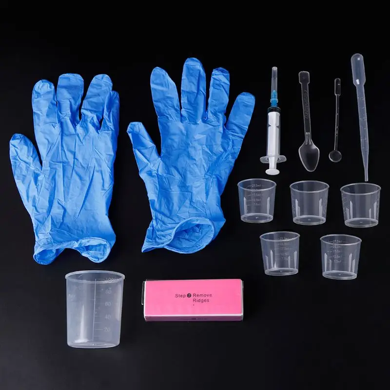 1 Set Epoxy Resin Kit DIY Jewelry Making Handmade Professional Disposable Gloves Cup Polish Syringe Mix Stick Tools Spoon
1 Set Epoxy Resin Kit DIY Jewelry Making Handmade Professional Disposable Gloves Cup Polish Syringe Mix Stick Tools Spoon
