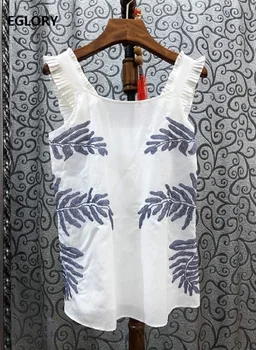 High Quality Strap Tops 2020 Summer Casual Vest Top Women Color Block Leaves Embroidery White Blue Yellow Cotton Linen Tops XL
High Quality Strap Tops 2020 Summer Casual Vest Top Women Color Block Leaves Embroidery White Blue Yellow Cotton Linen Tops XL
