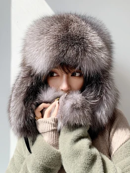 Super cool Silver Blue Fox fur hat lady's hat winter Korean style fashion brand Lei Feng hat
Super cool Silver Blue Fox fur hat lady's hat winter Korean style fashion brand Lei Feng hat