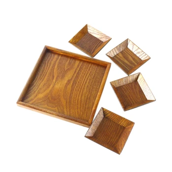 

Tableware Dessert Plates Household Smooth Wooden Bread Dish Tray Kitchen Utensils Seasoning Plate