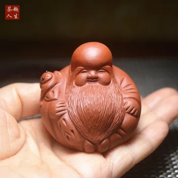 Authentic Yixing Purple Clay Tea Pet Boutique Chinese Kung Fu Tea Set Ornament Ceramic Crafts Lucky Fengshui Home Decor 
Authentic Yixing Purple Clay Tea Pet Boutique Chinese Kung Fu Tea Set Ornament Ceramic Crafts Lucky Fengshui Home Decor