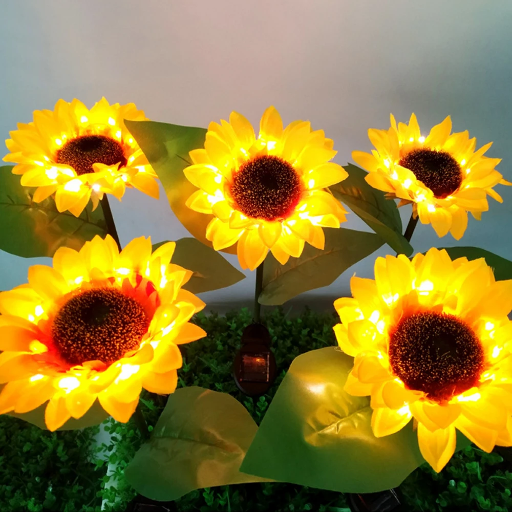 Solar Led Light Sunflower Lawn Path Lamp Flower Garden Lights Outdoor Waterproof Ornament Solar Lights For Night Decoration
Solar Led Light Sunflower Lawn Path Lamp Flower Garden Lights Outdoor Waterproof Ornament Solar Lights For Night Decoration