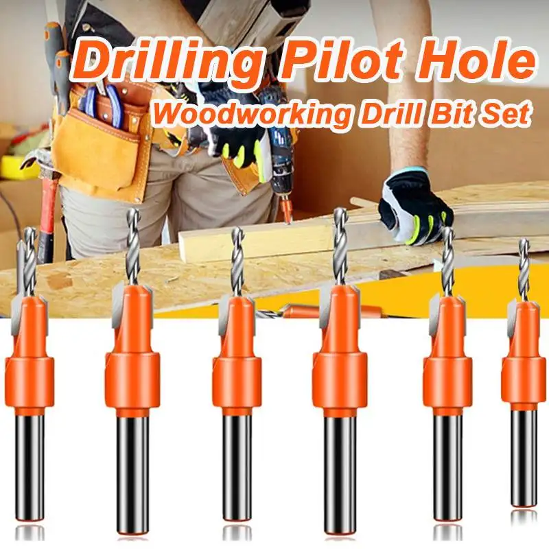 6 Size Hss Countersink Drill Bit Woodworking Screws Chamfering Wood Hole Drills Bit Countersinking round Shank Timber Working
6 Size Hss Countersink Drill Bit Woodworking Screws Chamfering Wood Hole Drills Bit Countersinking round Shank Timber Working
