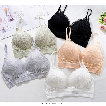 Women Lace Bra Padded Triangular Bralette Halter Lacy Deep V Wireless Ultra Soft Cup A66
Women Lace Bra Padded Triangular Bralette Halter Lacy Deep V Wireless Ultra Soft Cup A66