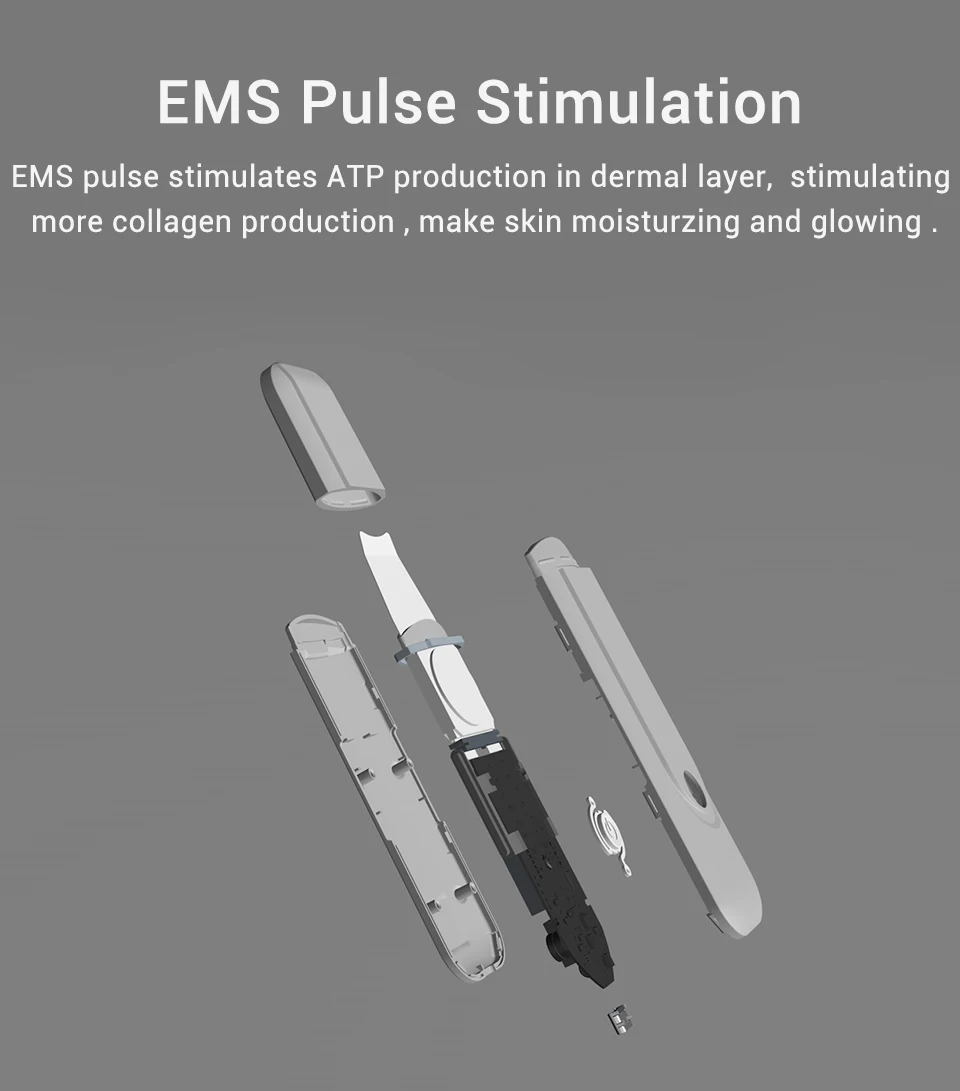 Xiaomi inFace Ultrasonic Ion Cleansing Instrument Massage Skin Scrubber Peeling Shovel Facial Pore Cleaner Machine Peeling Shovel (4)