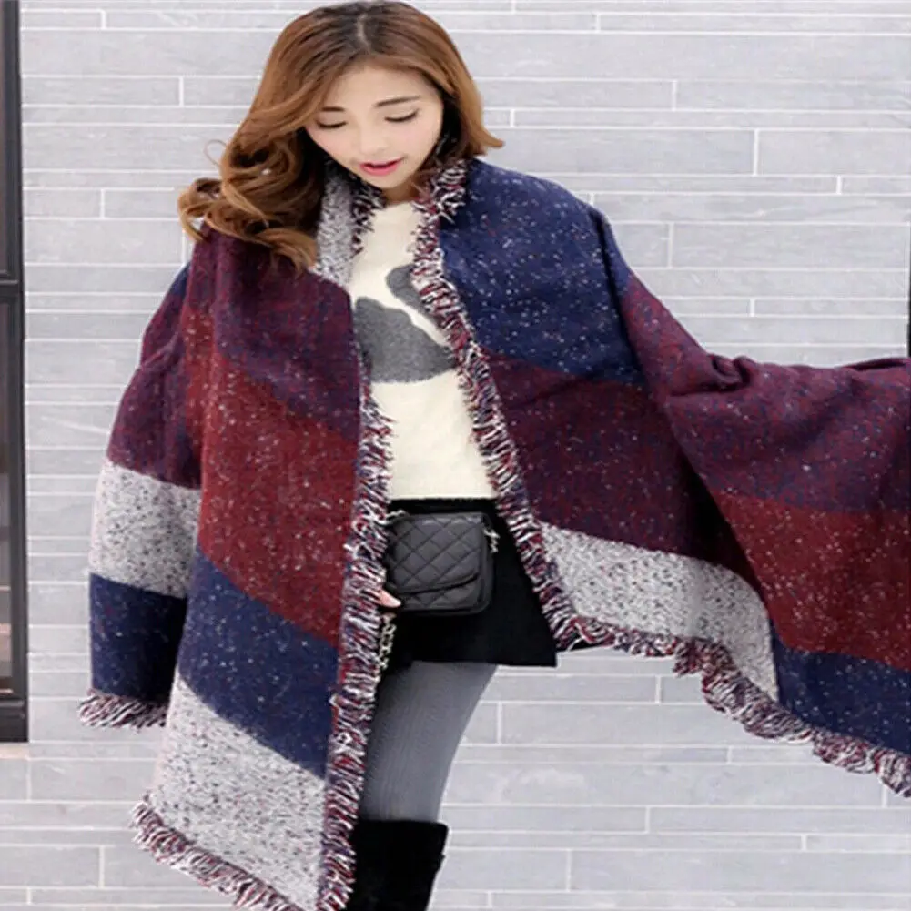 Winter Warm Fashion Large Scarves Women's Thick Long Cashmere Winter Wool Blend Soft Plaid Scarf Shawl Wrap Plaid Scarf 
Winter Warm Fashion Large Scarves Women's Thick Long Cashmere Winter Wool Blend Soft Plaid Scarf Shawl Wrap Plaid Scarf