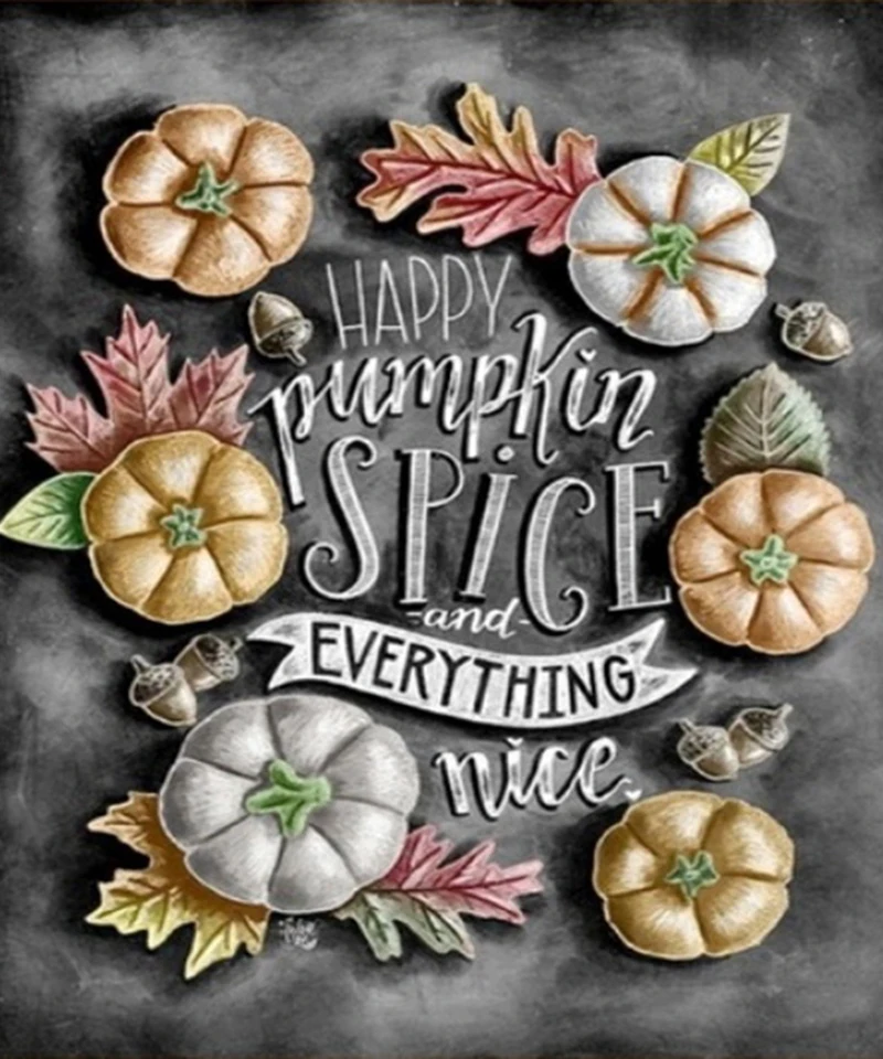 DIY 5D Diamond Painting Happy Pumpkin Spice Cross Stitch Mosaic diamond embroidery Needlework Patterns Rhinestone paintings
DIY 5D Diamond Painting Happy Pumpkin Spice Cross Stitch Mosaic diamond embroidery Needlework Patterns Rhinestone paintings