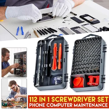 Precision Screwdriver Set 112 in 1 Torx Screw Driver Magnetic Bit Sets Hand Destornillador For Phone Repair Hex Driver Holder
Precision Screwdriver Set 112 in 1 Torx Screw Driver Magnetic Bit Sets Hand Destornillador For Phone Repair Hex Driver Holder