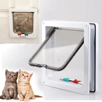 YOOAP Pet cat flap door with four-way lock safety ABS flap door for pet cat kitten small pet door suit cat door Animal supplies
YOOAP Pet cat flap door with four-way lock safety ABS flap door for pet cat kitten small pet door suit cat door Animal supplies