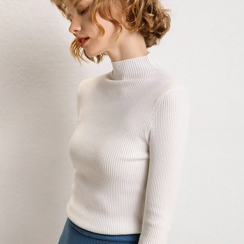 Basic Rib Knitted Mock Neck Top Women Slim Layering Viscose Tops Pullover Sweater Slim Fit 15 Colors M to XL
Basic Rib Knitted Mock Neck Top Women Slim Layering Viscose Tops Pullover Sweater Slim Fit 15 Colors M to XL
