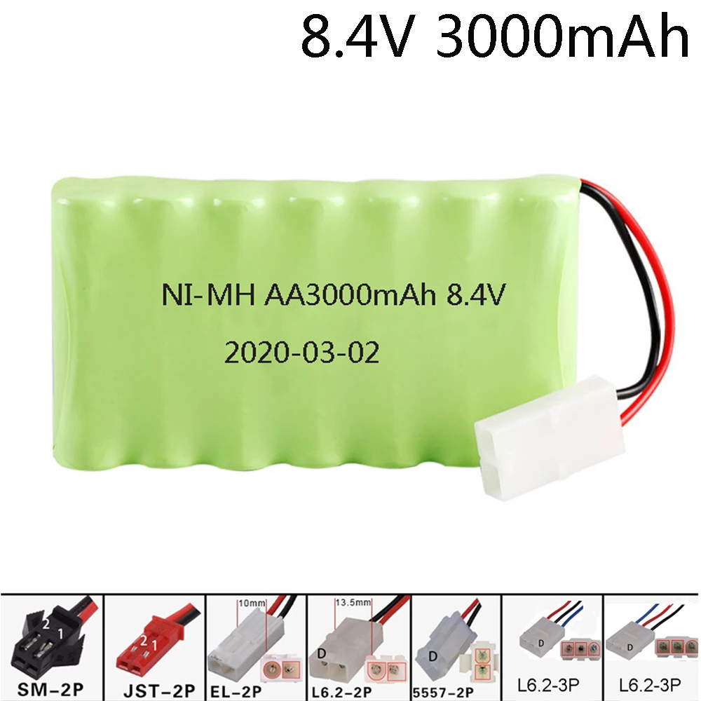 8 4 V 3000mah NiMH батарея для дистанционного управления игрушечных автомобилей танки