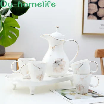 Ceramic Coffee Tea Set European Creative Flower Coffee Pot Cup Tray Household English Afternoon Tea Set Water Set Gift
Ceramic Coffee Tea Set European Creative Flower Coffee Pot Cup Tray Household English Afternoon Tea Set Water Set Gift