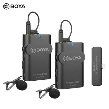 BOYA BY-WM4 PRO-K4 2.4G Wireless Microphone System (Transmitter * 2 + Receiver * 1) 60M Effective Range for iPhone iPad iPod
BOYA BY-WM4 PRO-K4 2.4G Wireless Microphone System (Transmitter * 2 + Receiver * 1) 60M Effective Range for iPhone iPad iPod